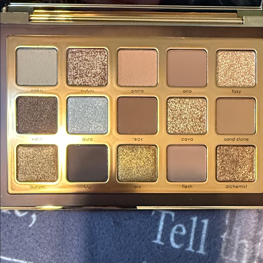 Natasha Denona Eyeshadow Palette - Gold, Brown, and Cream Shades